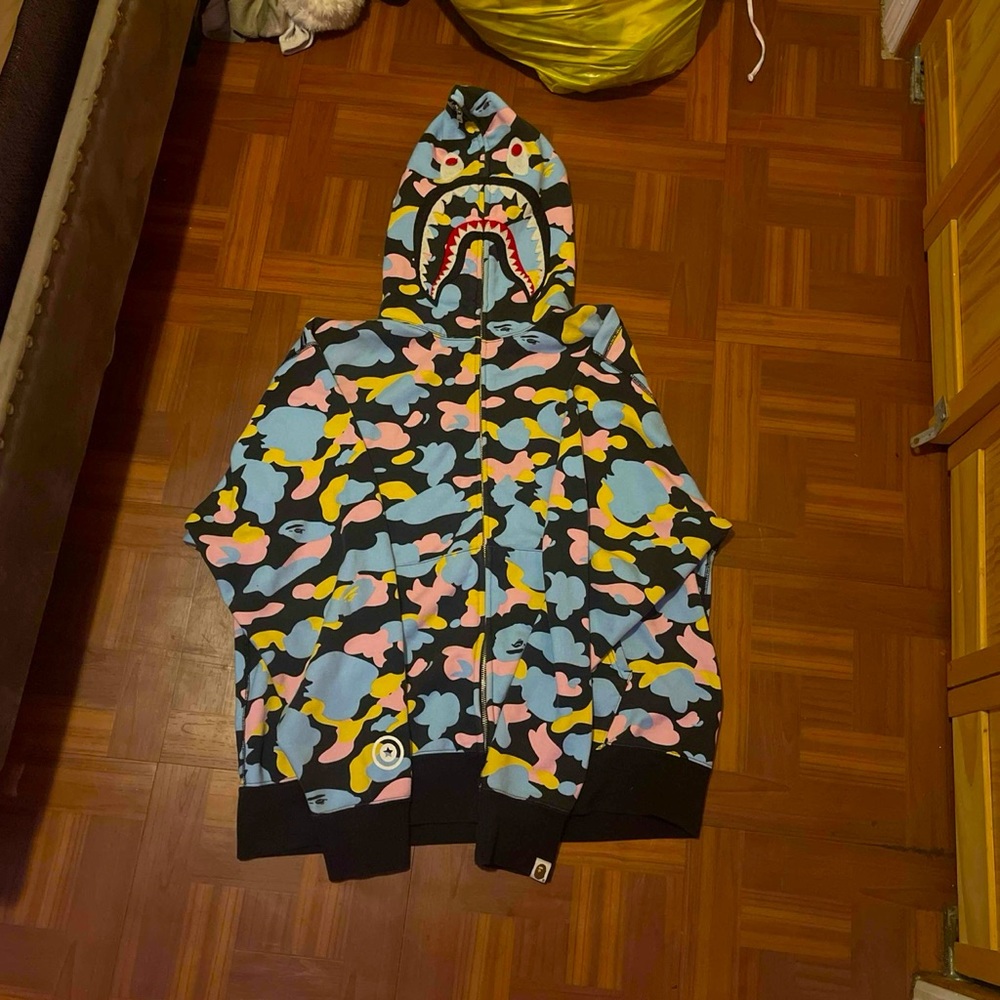 Bale multi camo relaxed full zip hoodie/Large/Men